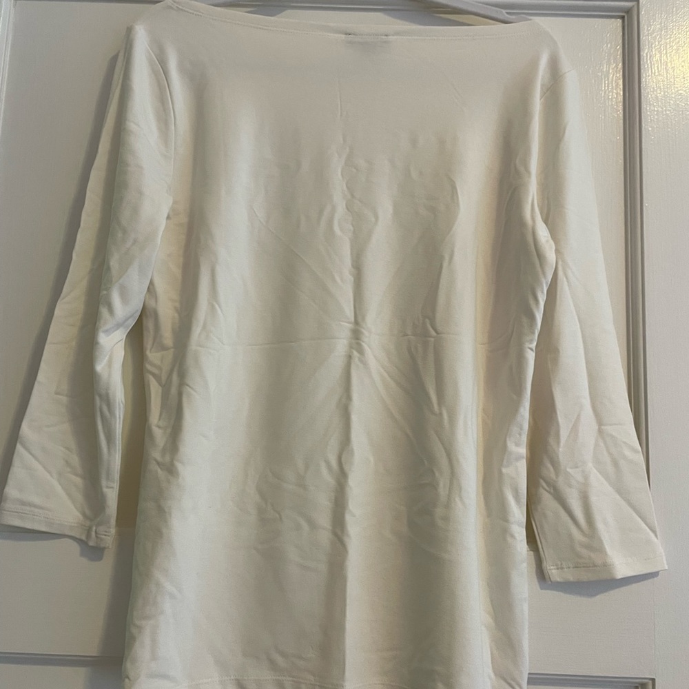 Off white Ann Taylor factory boatneck top NWT